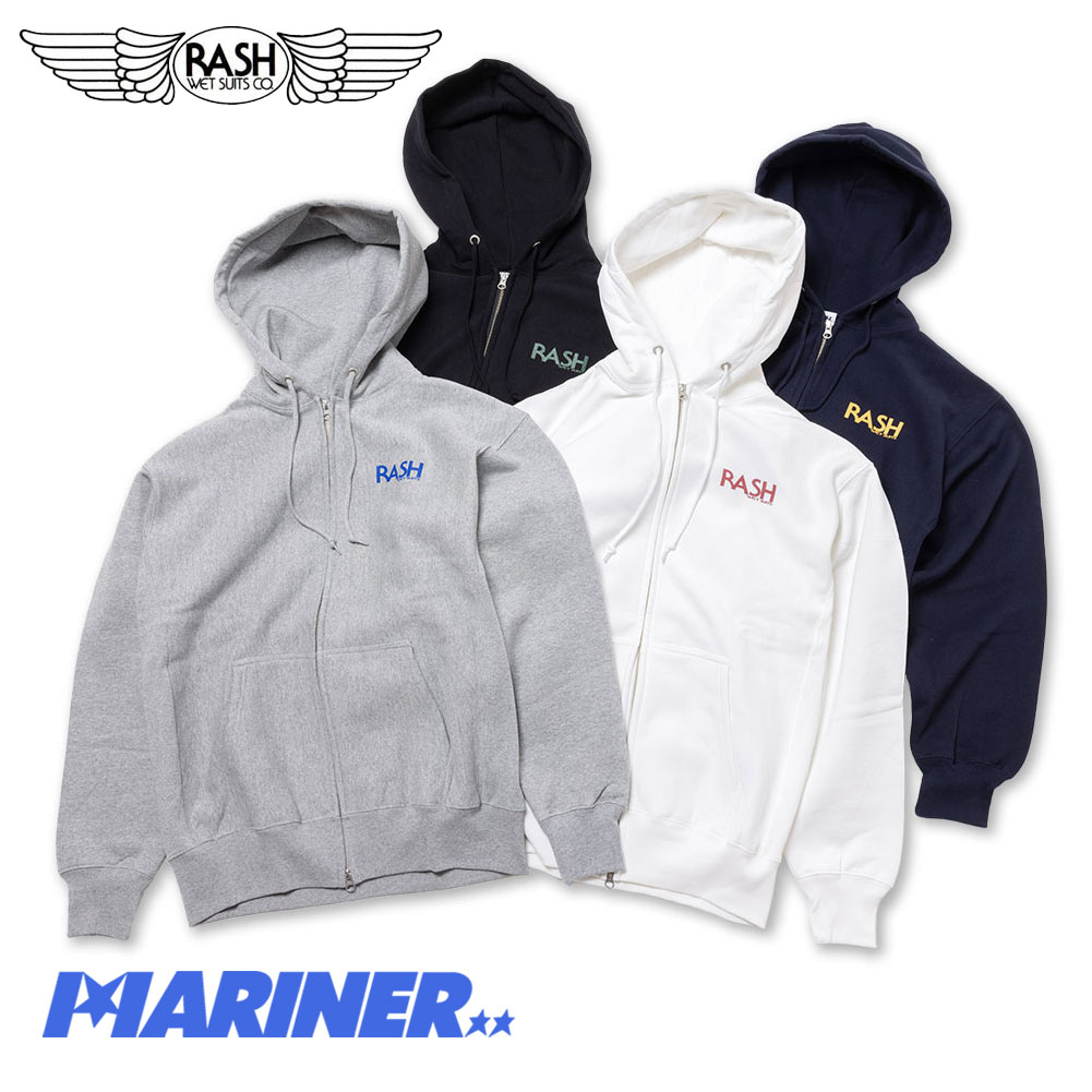 RASH WETSUITS 2024 羽バックフルジップパーカー Hグレー XL 2024 RASH