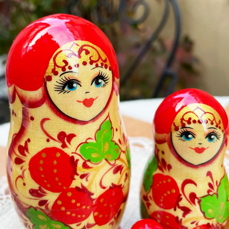 ロシア雑貨店マリンカ / キーロフ産 マトリョーシカ krv508-5p