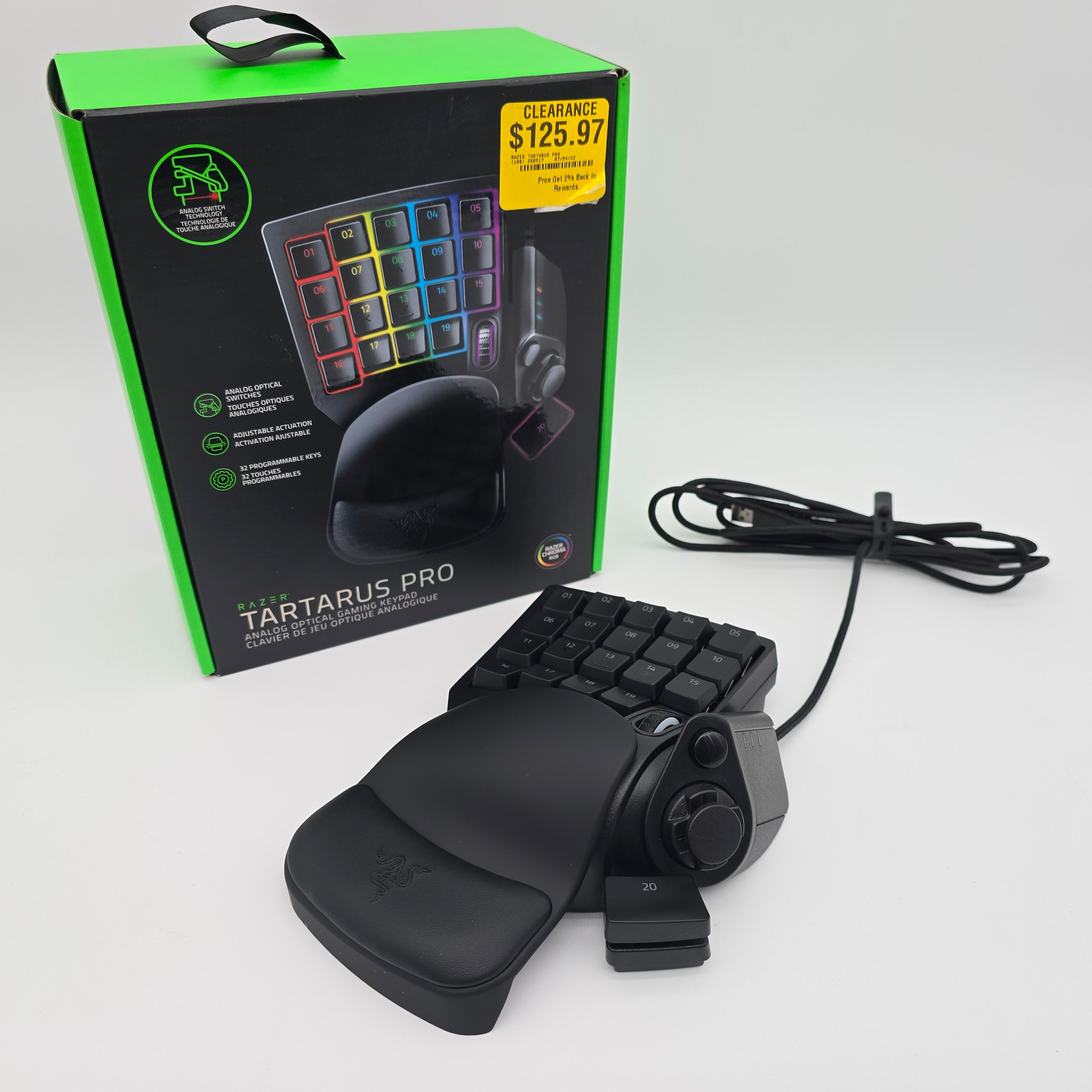 Razer Tartarus Pro Gaming Keypad, 32 Programmable Keys, Rapid