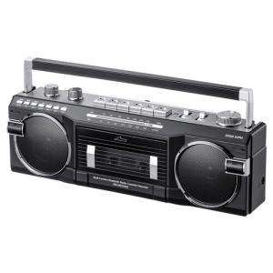 レトロ風ラジカセ 80年代デザイン USBメモリ SDカード 再生/録音