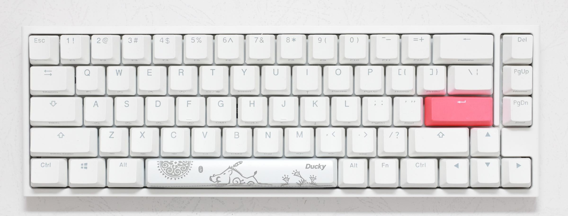 Ducky One 2 SF RGB Pure White 65% Double Shot PBT Mechanical Keyboard
