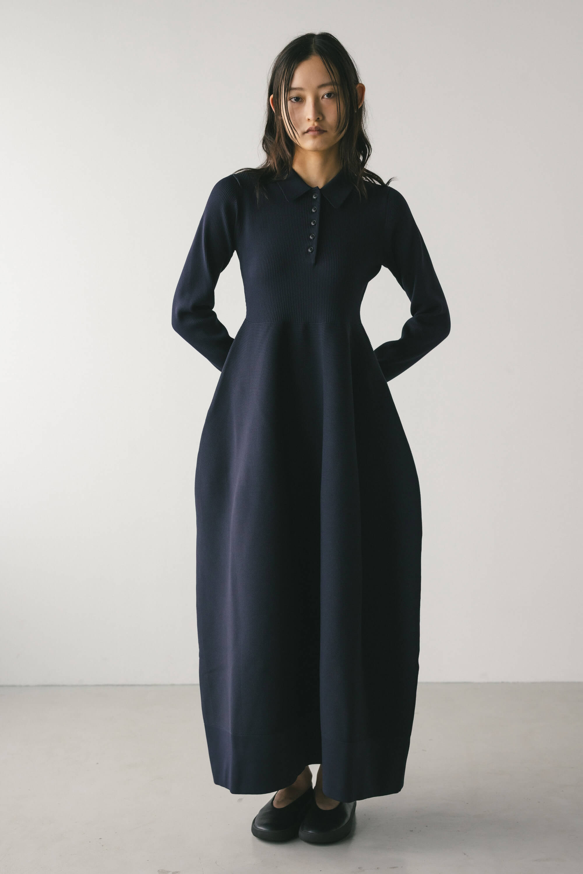 STYLEMIXER | フォルムポロニットワンピース (ワンピース(ロング
