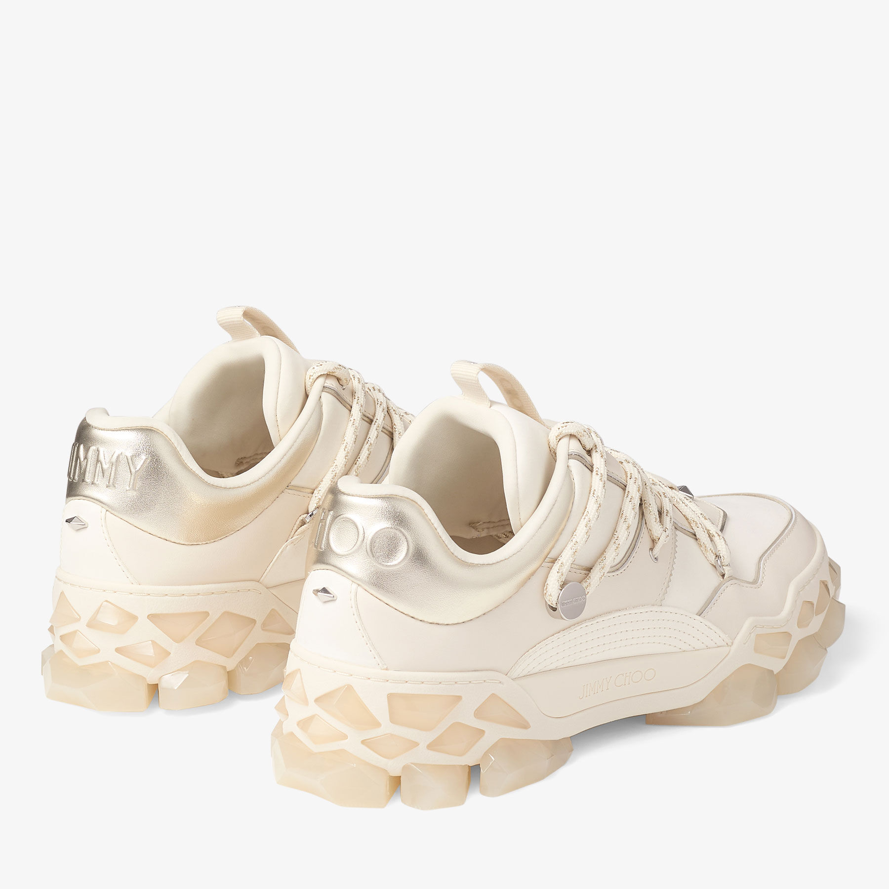 Diamond X II/M | Latte Leather Trainers | JIMMY CHOO