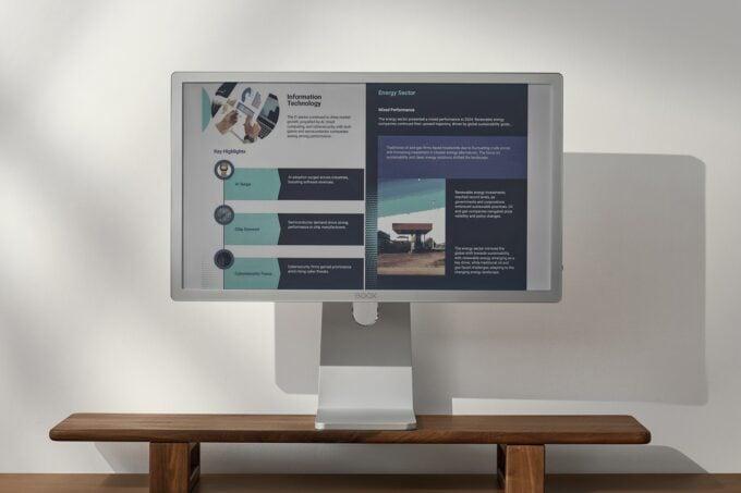 BooxのPCモニターはE Ink仕様。長時間の作業でも疲れ目知らず