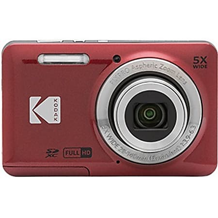 Kodak PIXPRO FZ55 16.4 Megapixel Compact Camera Red 12.3 CMOS