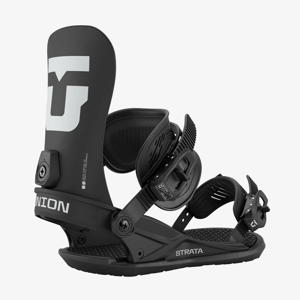 2026 Union Strata Men's Snowboard Binding - Black - 810120334455