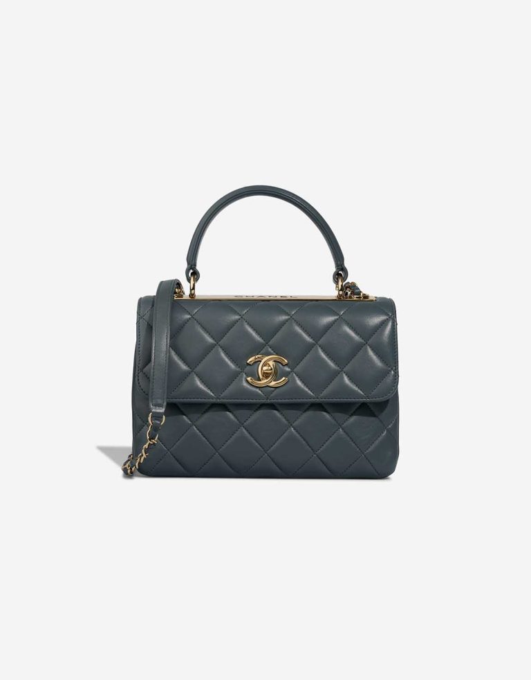 Chanel Trendy CC Medium Lamb Petrol Blue | SACLÀB