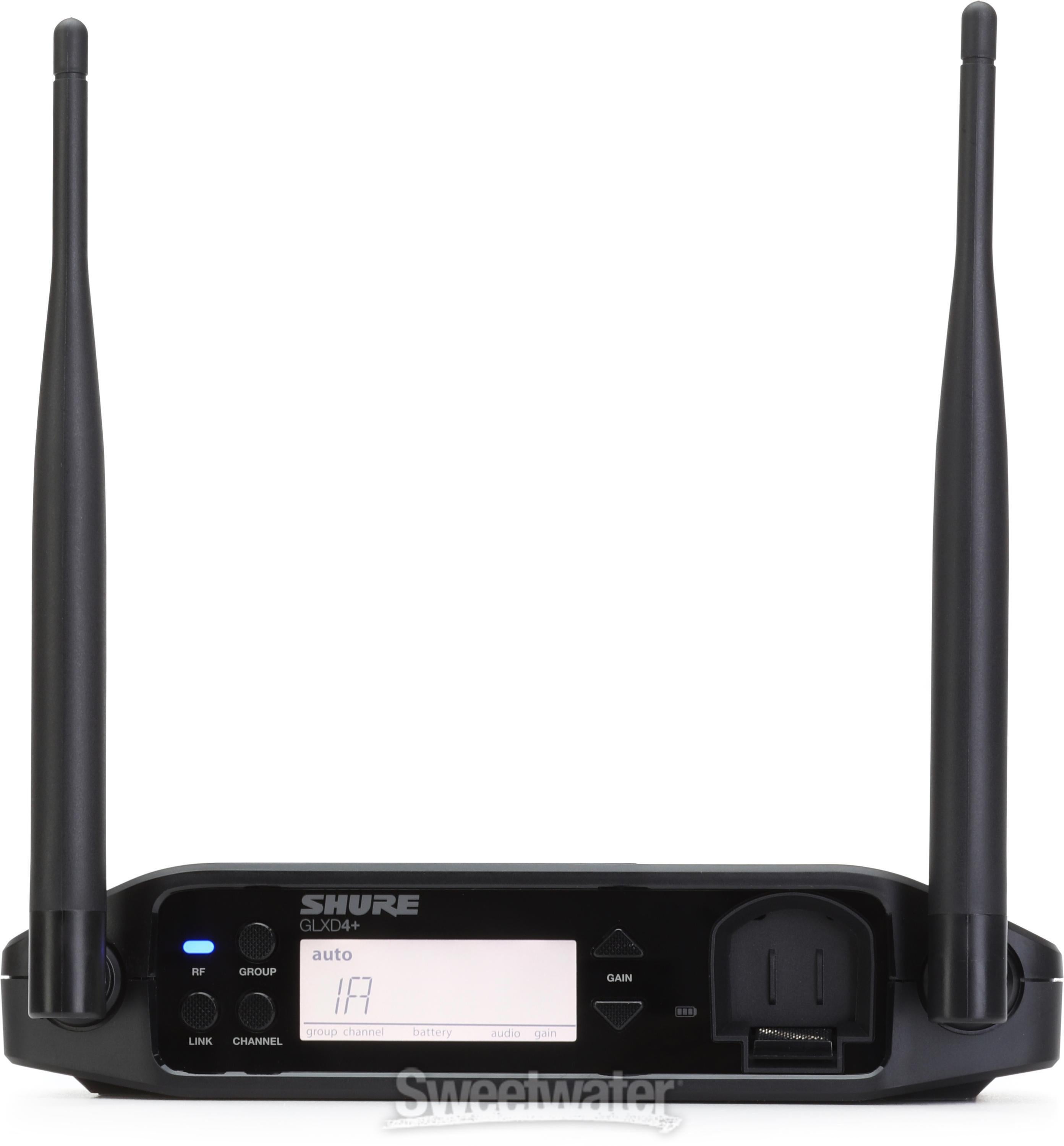 Shure GLXD14+/B98 Digital Wireless Instrument System with WB98H/C