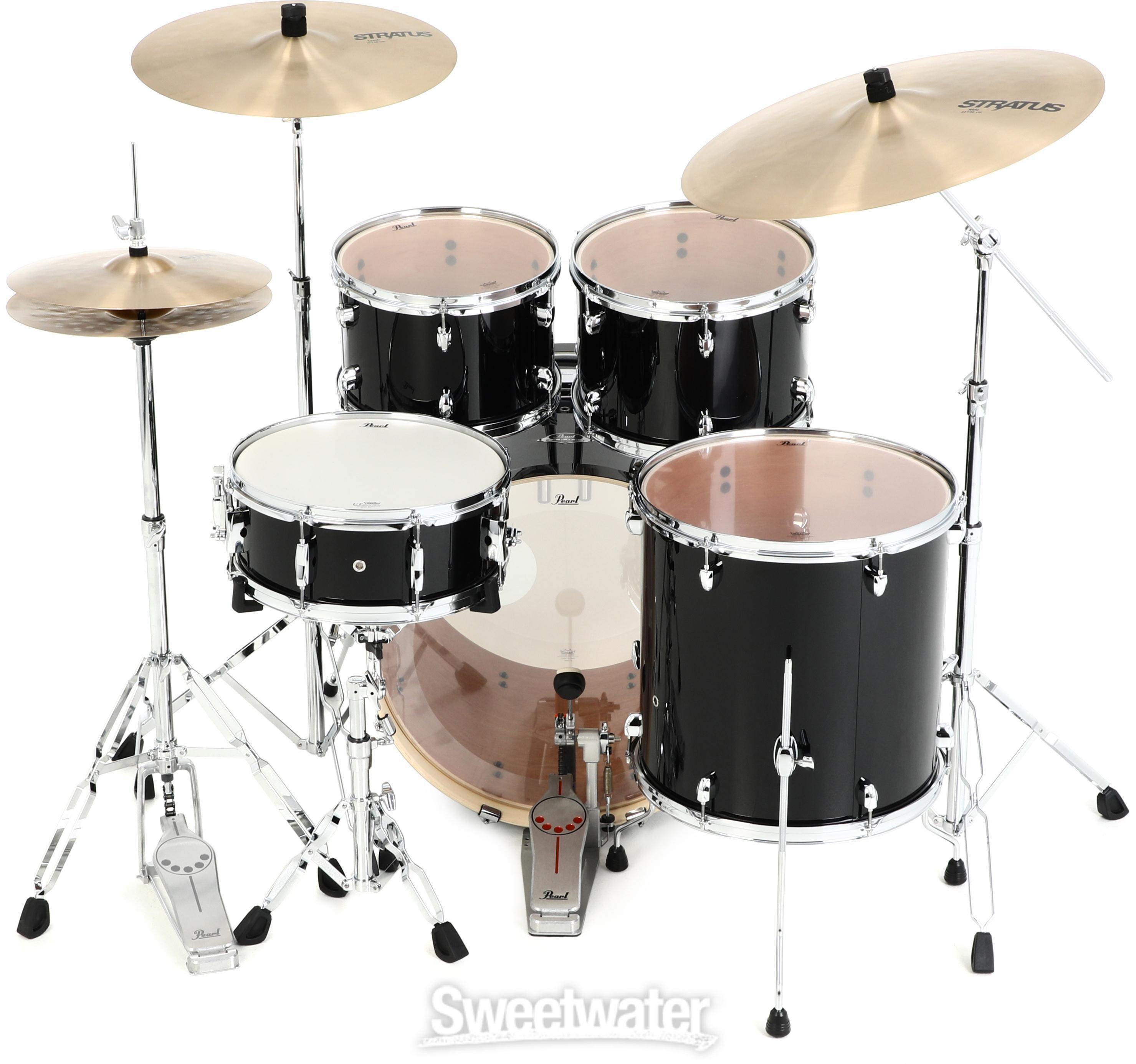 Pearl Export EXX725/C 5-piece Drum Set with Snare Drum - Jet Black