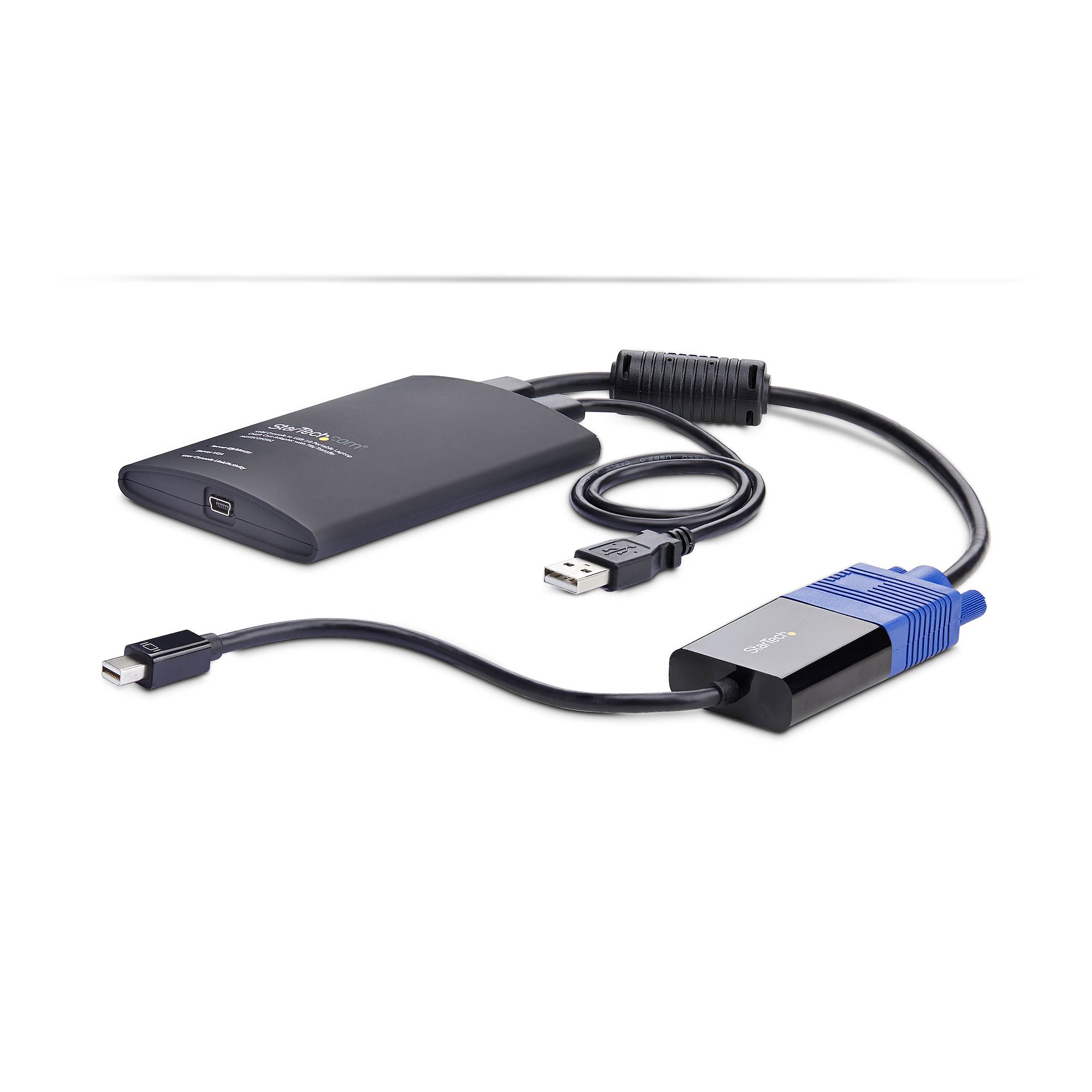 Portable Laptop Crash Cart Adapter, USB/VGA/Mini DisplayPort KVM