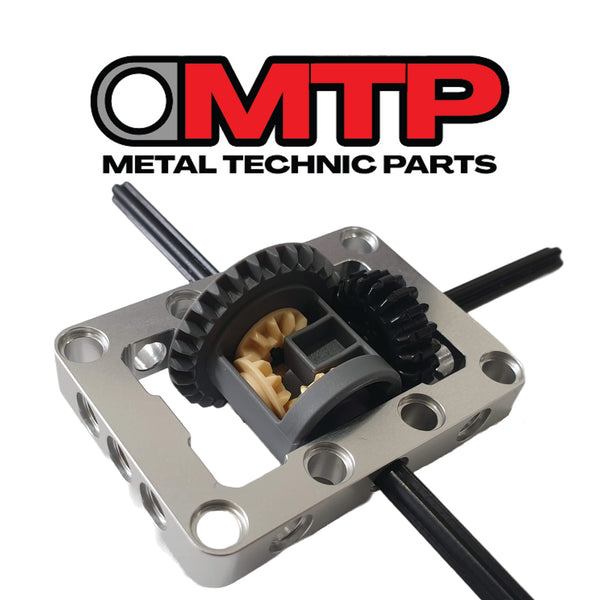 Metal diff frame liftarm beam 5x7 open center like Lego 64179