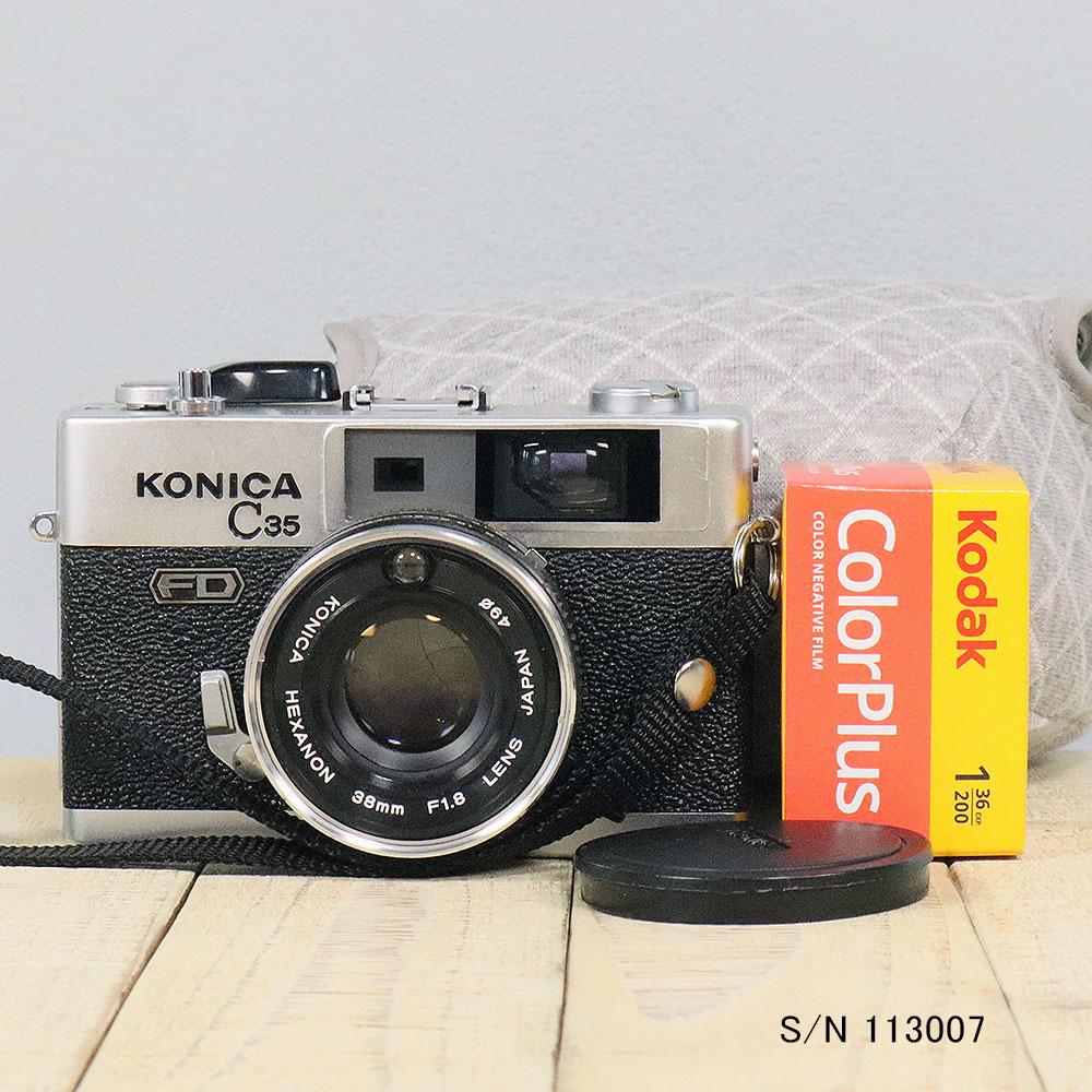 中古】【送料無料】【保証付 】KONICA C35 FD S/N 287078（ケース