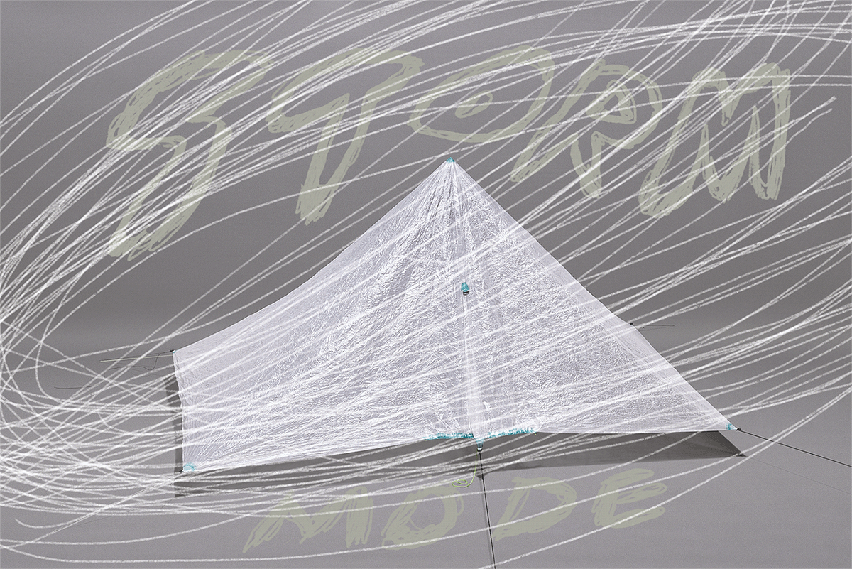 Ounce Design ultralight minimalist DCF shelter – Version 2 – Microdose