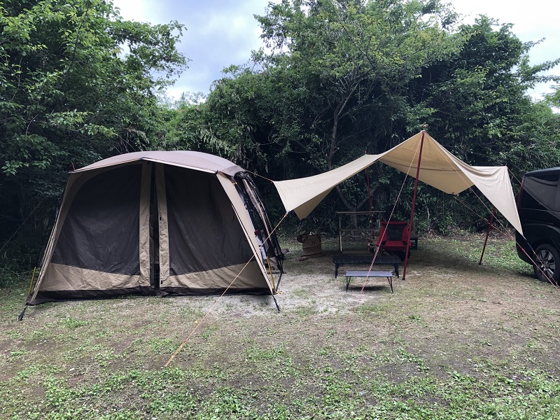 小川張り標準対応！ソロキャンプにおすすめ・ogawa システムタープ