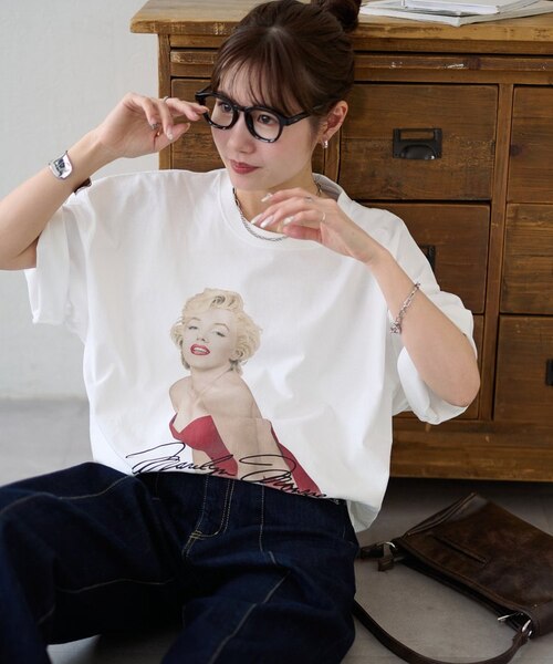 Enlude別注|マリリン・モンロー】ピグメントグラフィック半袖T｜ディス