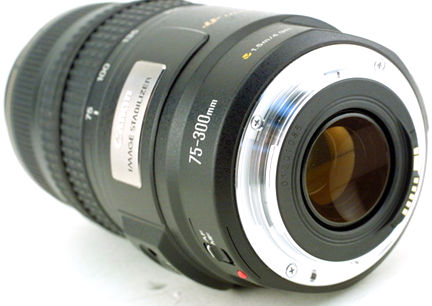 The IS (Image Stabilizer) version (1995) of the Canon EF 75-300mm
