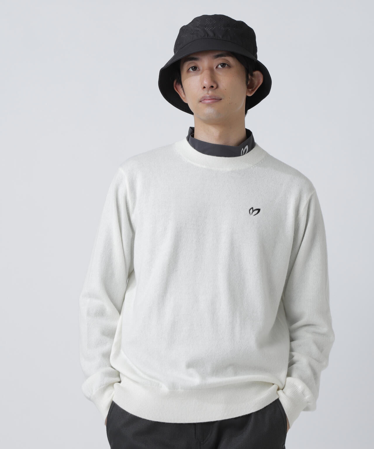 上田桃子プロコラボカラーあり】カシミヤクルーネックニットプル