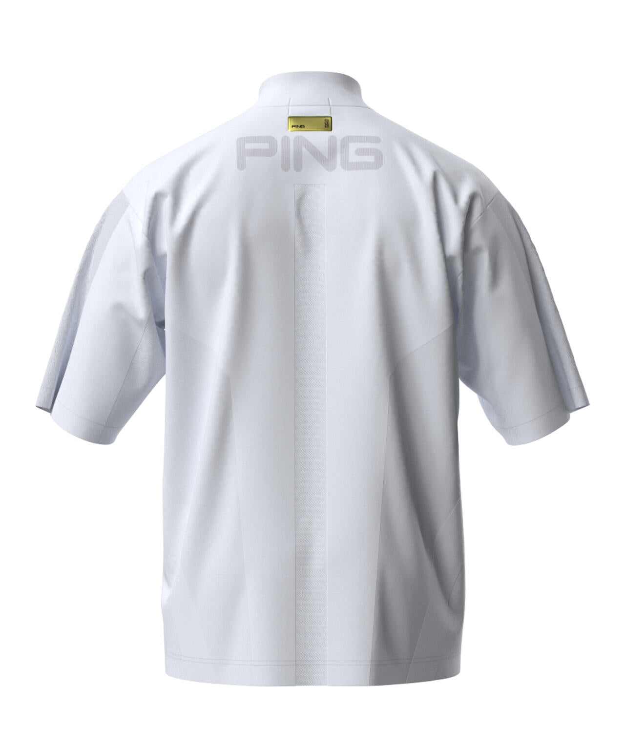 PING APPAREL】メッシュジャカード半袖ハイネックシャツ ＜GOLD