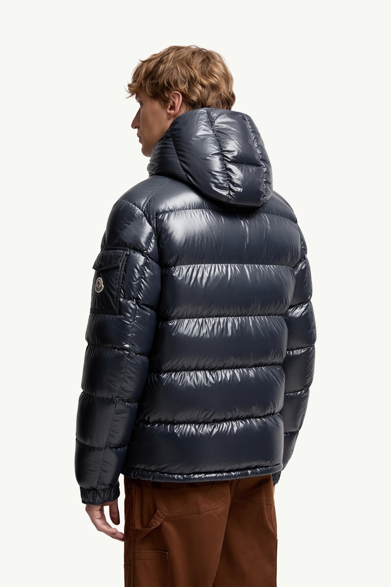 Navy Blue Moncler Maya Hooded Short Down Jacket - Short Down