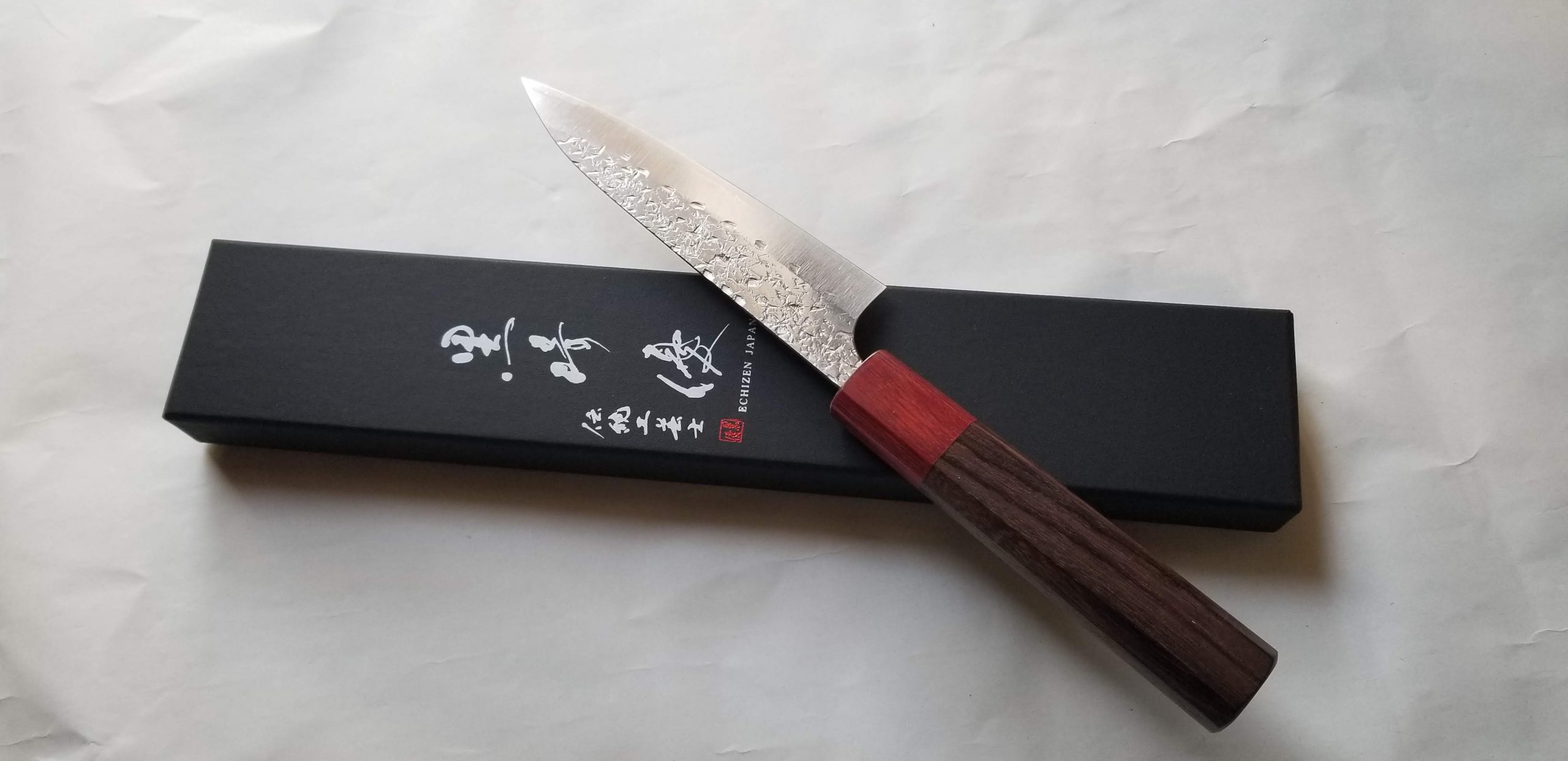 越前伝統工芸士「黒崎優」閃光・ペティナイフ150mm（粉末ハイス鋼・鎚