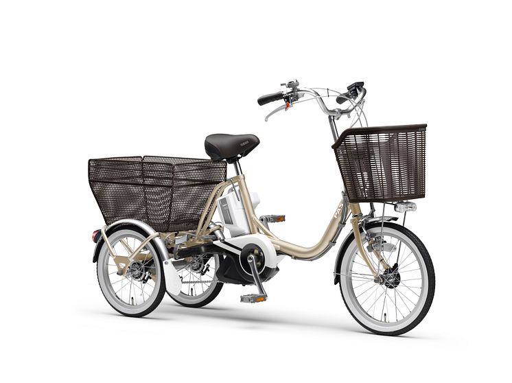 三輪の電動アシスト自転車「PAS ワゴン」を発売 「液晶かんたん