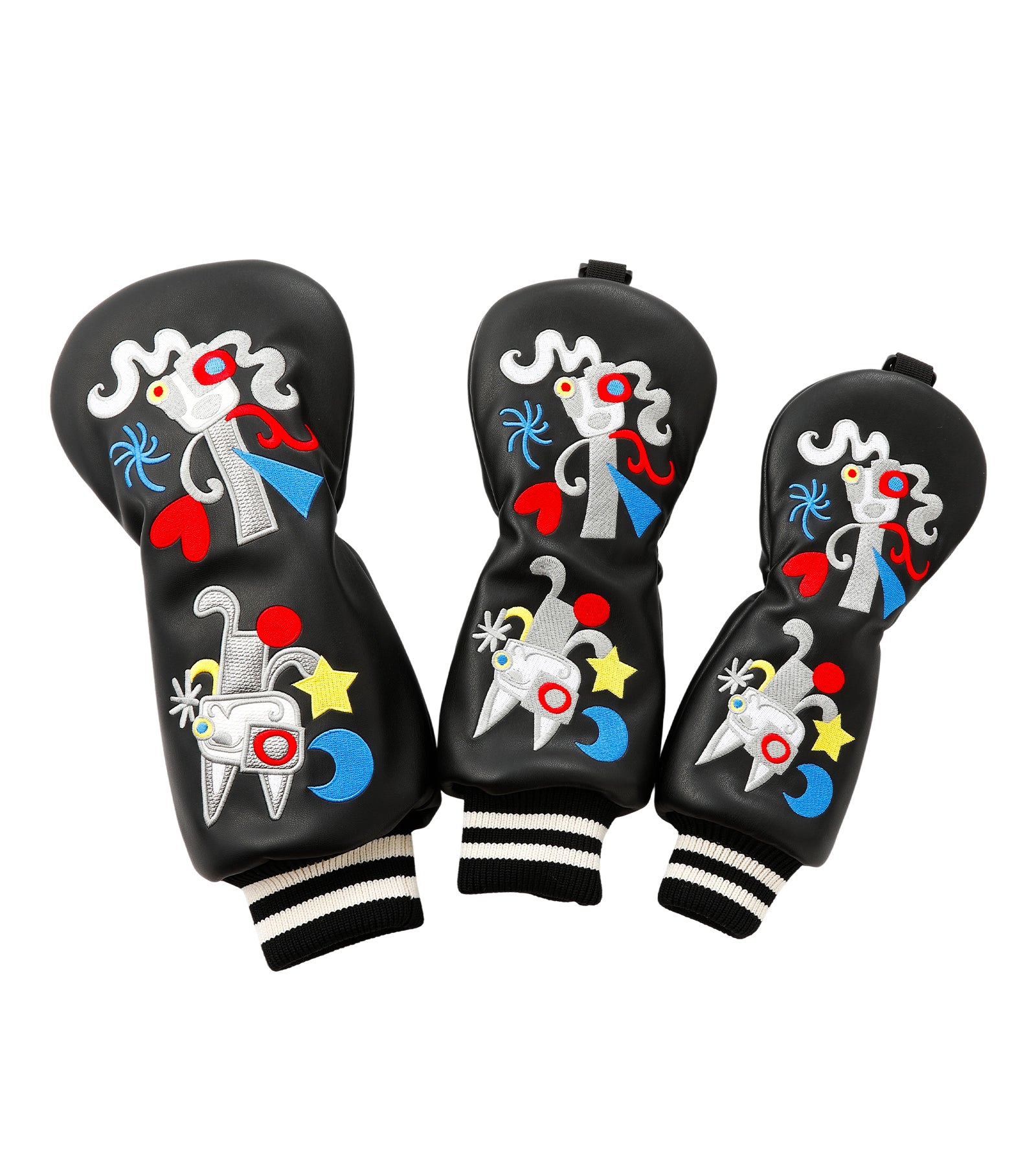 ポップアートカラフルパッチワーク刺繍ヘッドカバー（UT用） – M・U