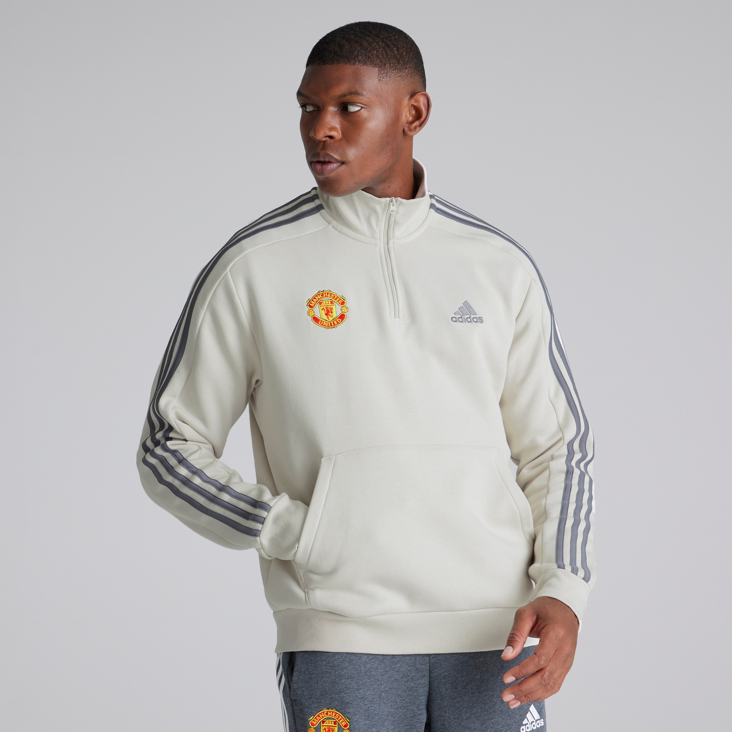 Buy Manchester United x adidas Mens Essentials Fleece 3-Stripes 1