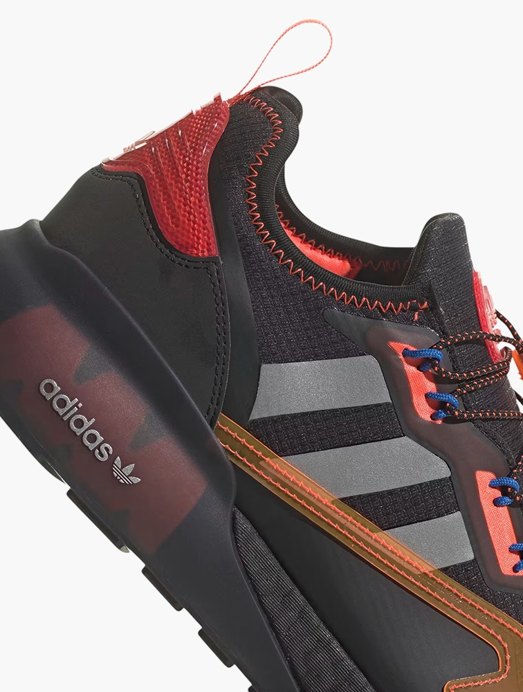 MyRunway | Shop adidas Originals Core Black & Silver Metallic ZX