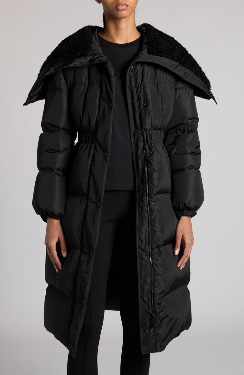 Moncler Bruneaux Down Coat with Faux Shearling Trim | Nordstrom