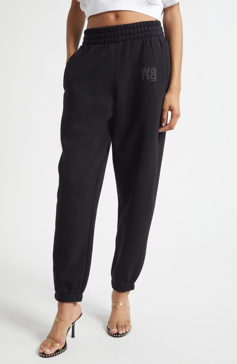 Alexander Wang Essential Logo Cotton French Terry Sweatpants