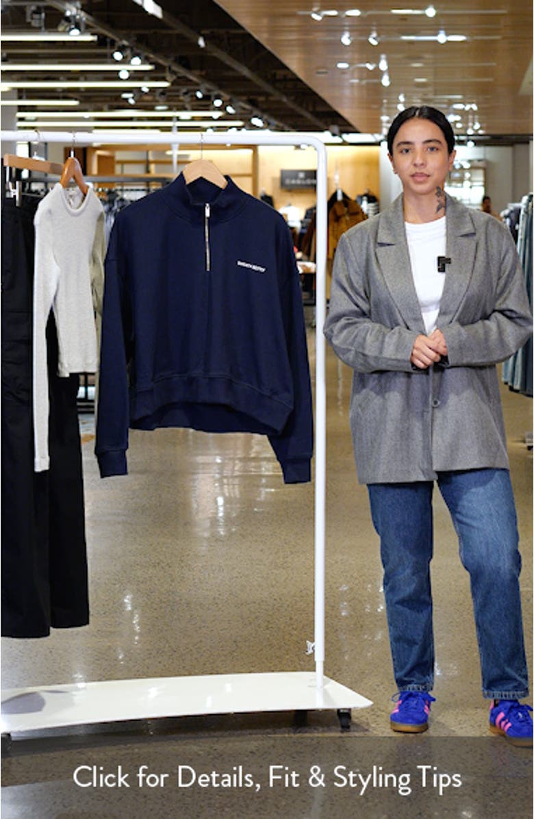 Sweaty Betty Revive Half Zip Crop Sweatshirt | Nordstrom