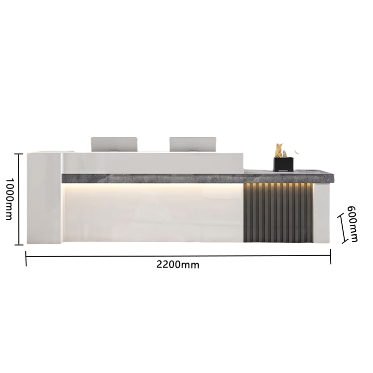 受付カウンター,レジカウンター,エントランス受付,鍵ロック,配線穴,LED