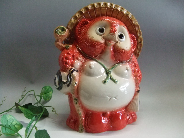 ta-128 8色から選べる風水狸（赤色）｜信楽たぬき専門店/ネット