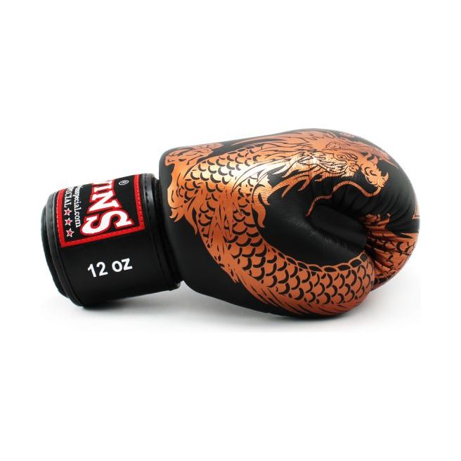 Twins Special FBGVL3-49 Flying Dragon Copper/Black Boxing Gloves