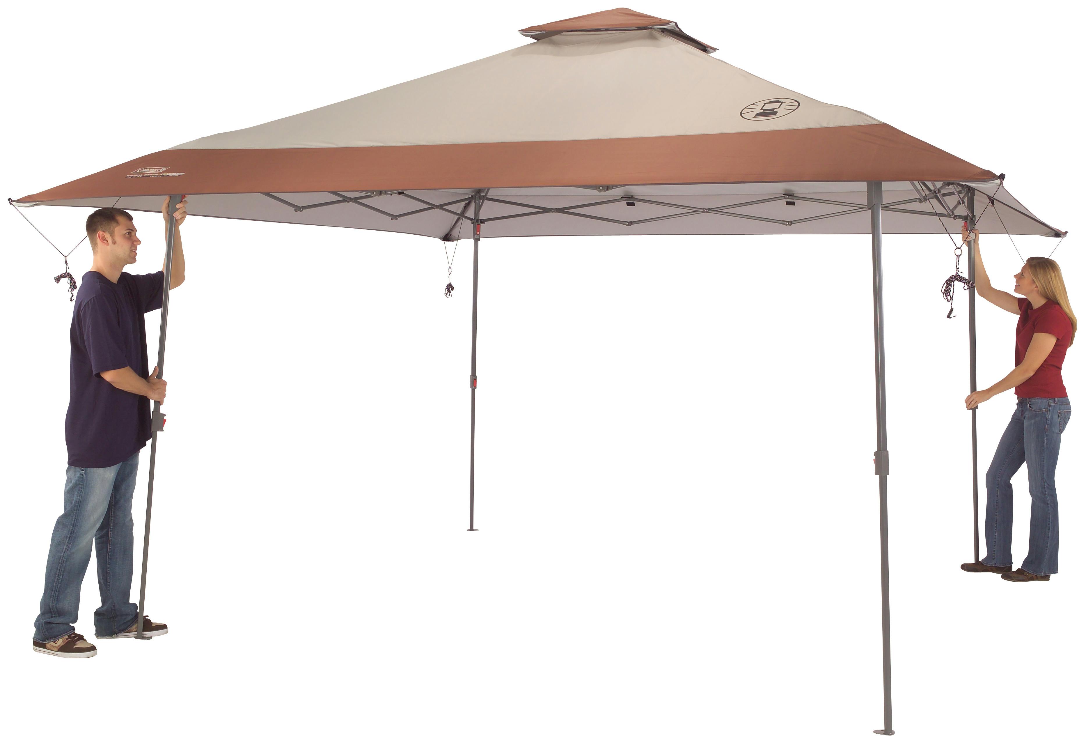 13 x 13 Instant Canopy Sun Shelter, Khaki | Coleman