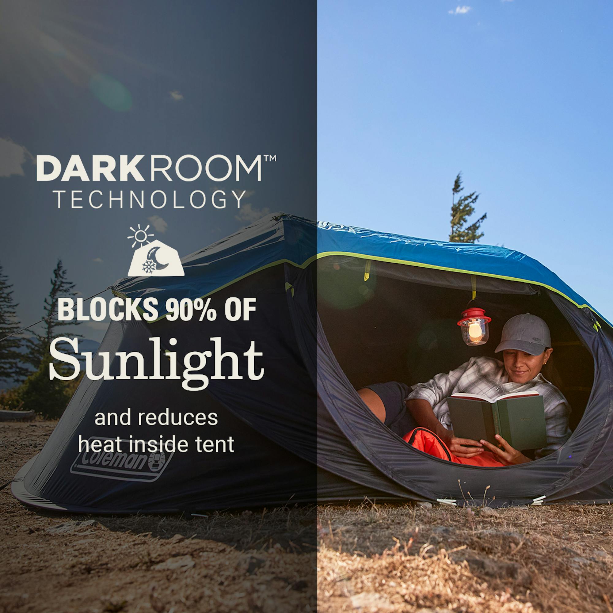 Coleman® 2-Person Pop-Up Tent with Dark Room Technology