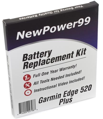 Garmin Edge 520 Plus Battery Replacement Kit - Extended Life