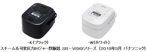 スチーム&可変圧力IHジャー炊飯器「W(ダブル)おどり炊き」SR-VSX9