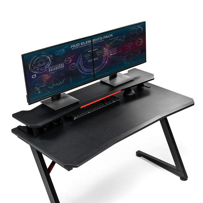 24型モニタを2台横並びで置ける、幅広のゲーミングモニター台 | マイ