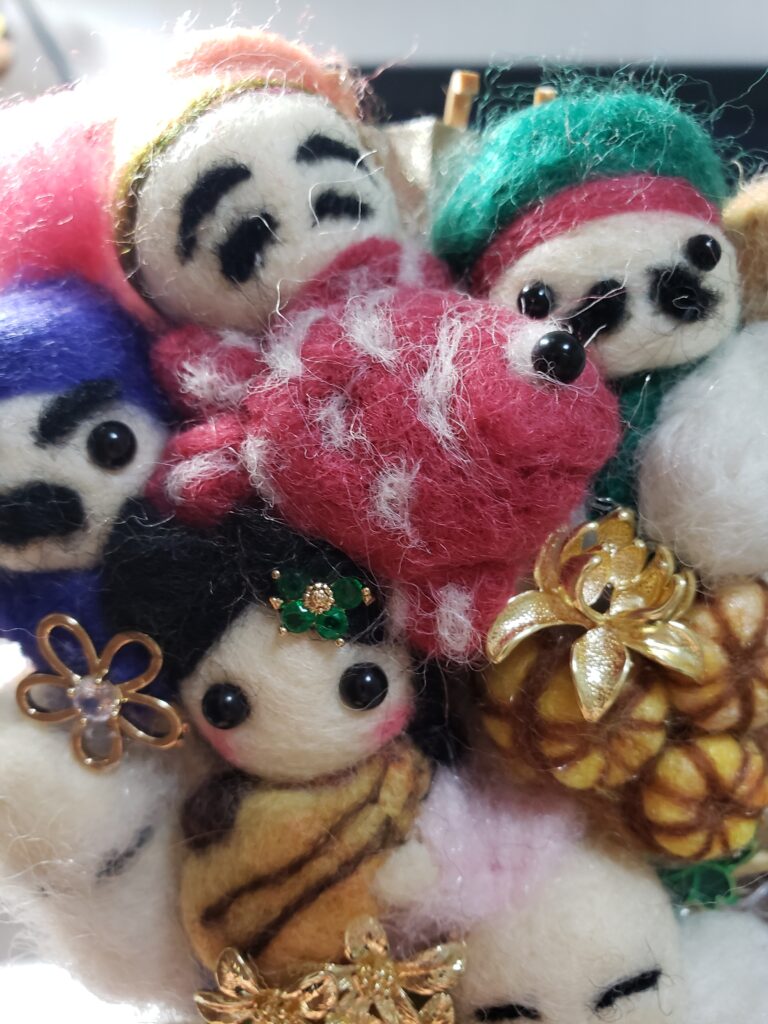 七福神(羊毛フェルト) - 羊毛フェルトで神様・お守り・龍 虹のほし