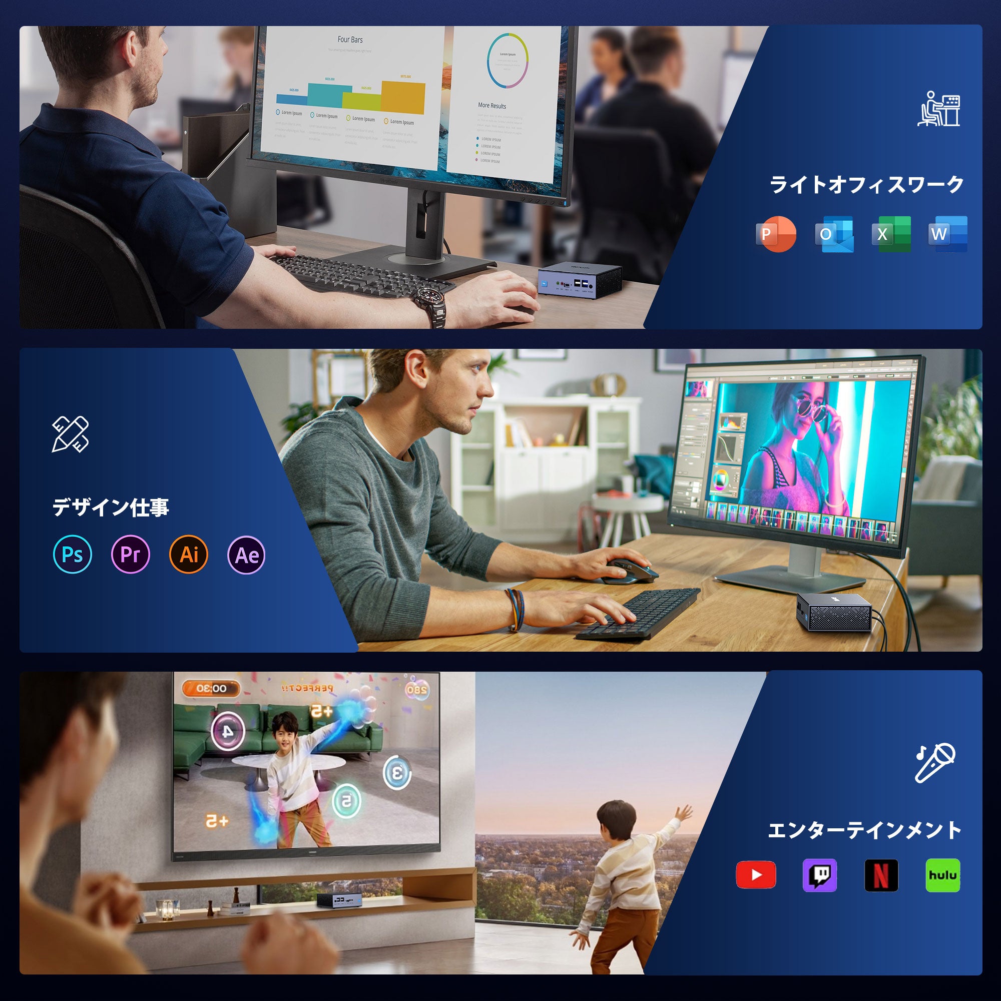 ミニPC Intel Alder Lake N95 16GB DDR4 512GBSSD – NiPoGi JP