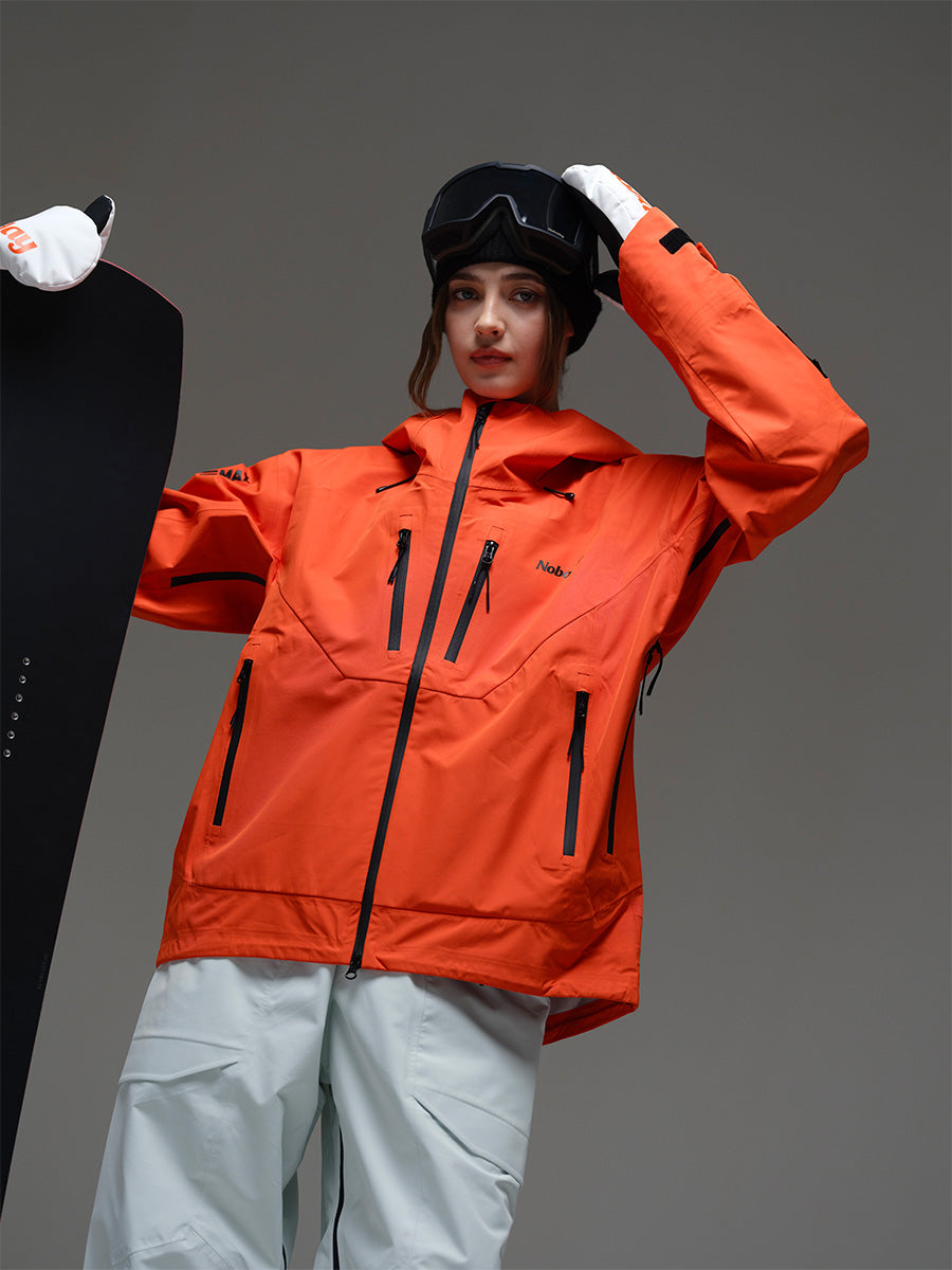 Women's MaxExtreme Pro Zip-up 3L Orange Snow Jacket