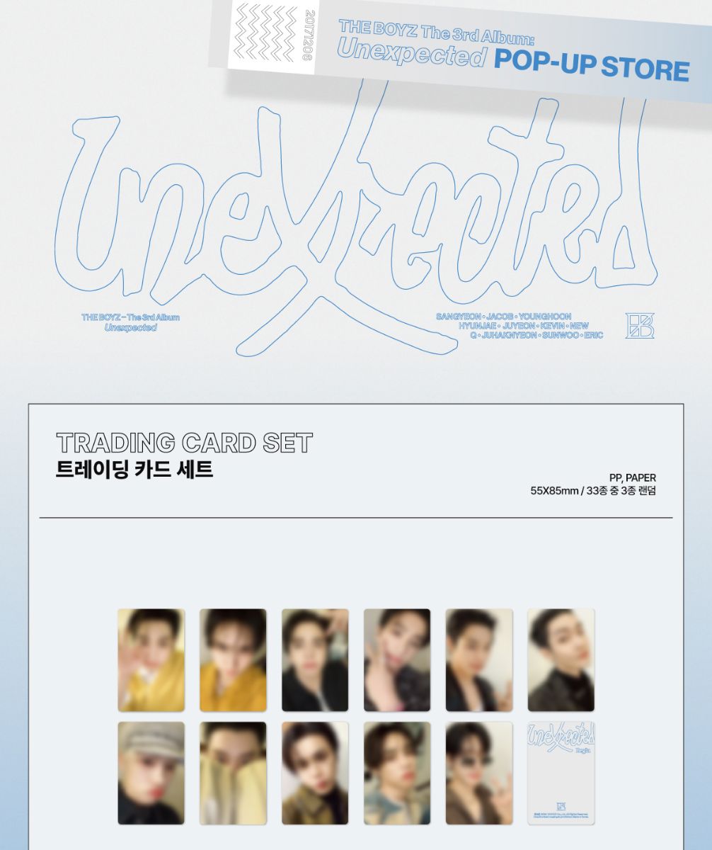 THE BOYZ - TRADING CARD SET ('THE 3RD ALBUM: UNEXPECTED' POP-UP STORE