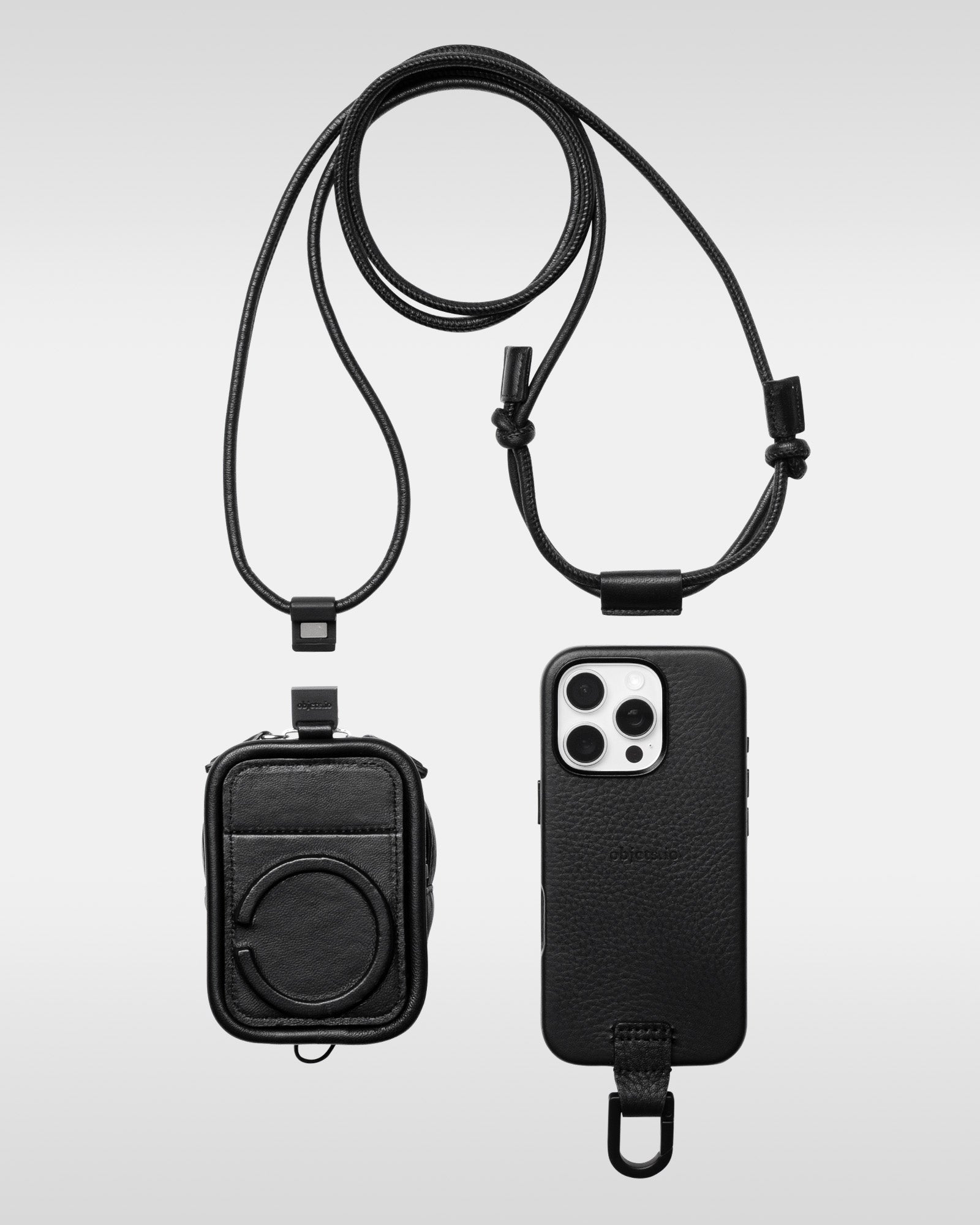 iPhone 17 / 16対応 レザーケースセット｜着脱ストラップ付きシープ