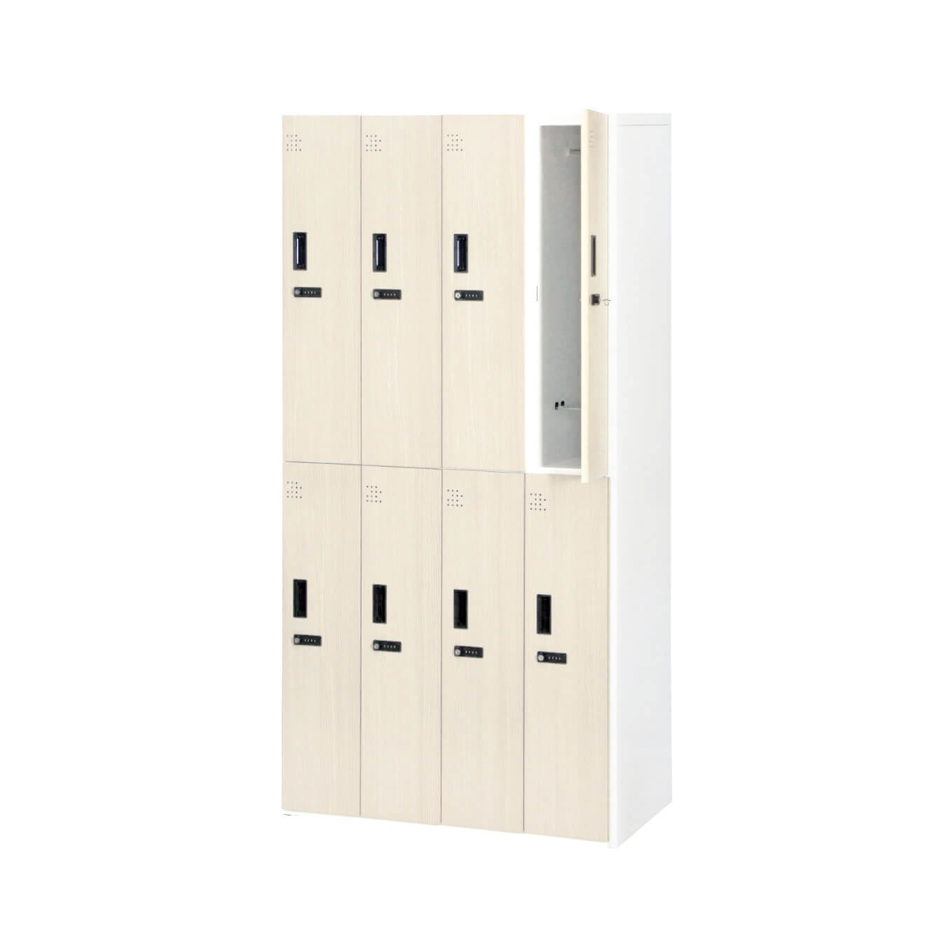 ダイヤル式ロッカー8人用（木目調） | オリジナルオフィス家具の通販