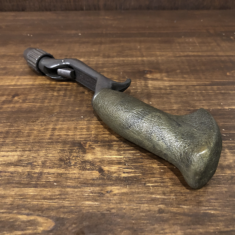 Featherweight Champion Grip Rod Handle Big Rubber Green Marble