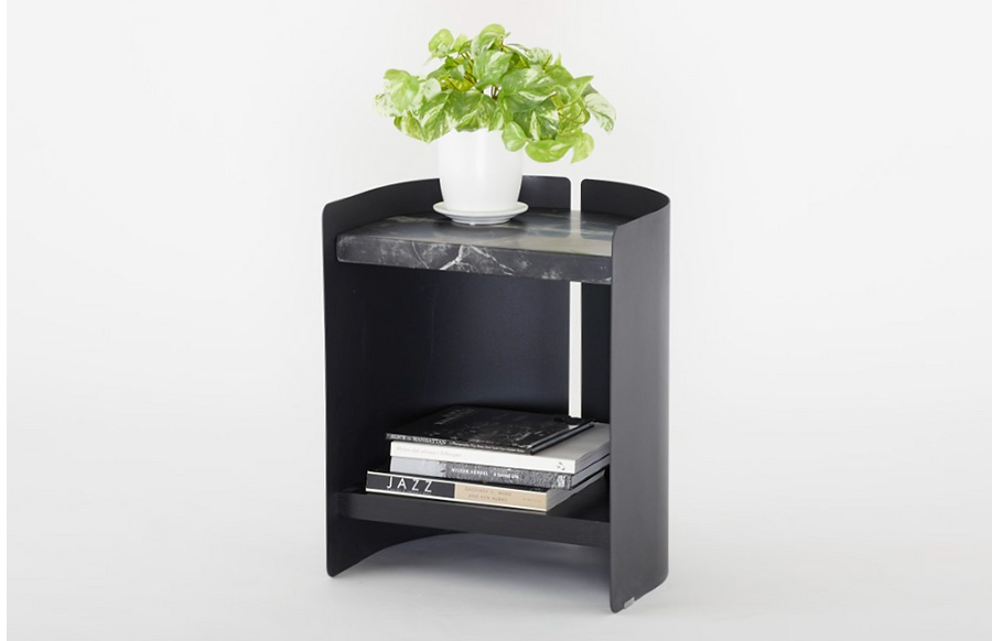 取付無料！モーダエンカーサ アルコーブテーブル 大理石風モダンサイド