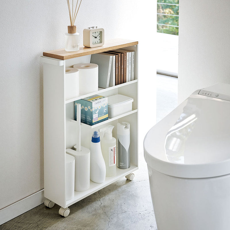 ハンドル付きスリムトイレラック タワー｜山崎実業 – イルムス