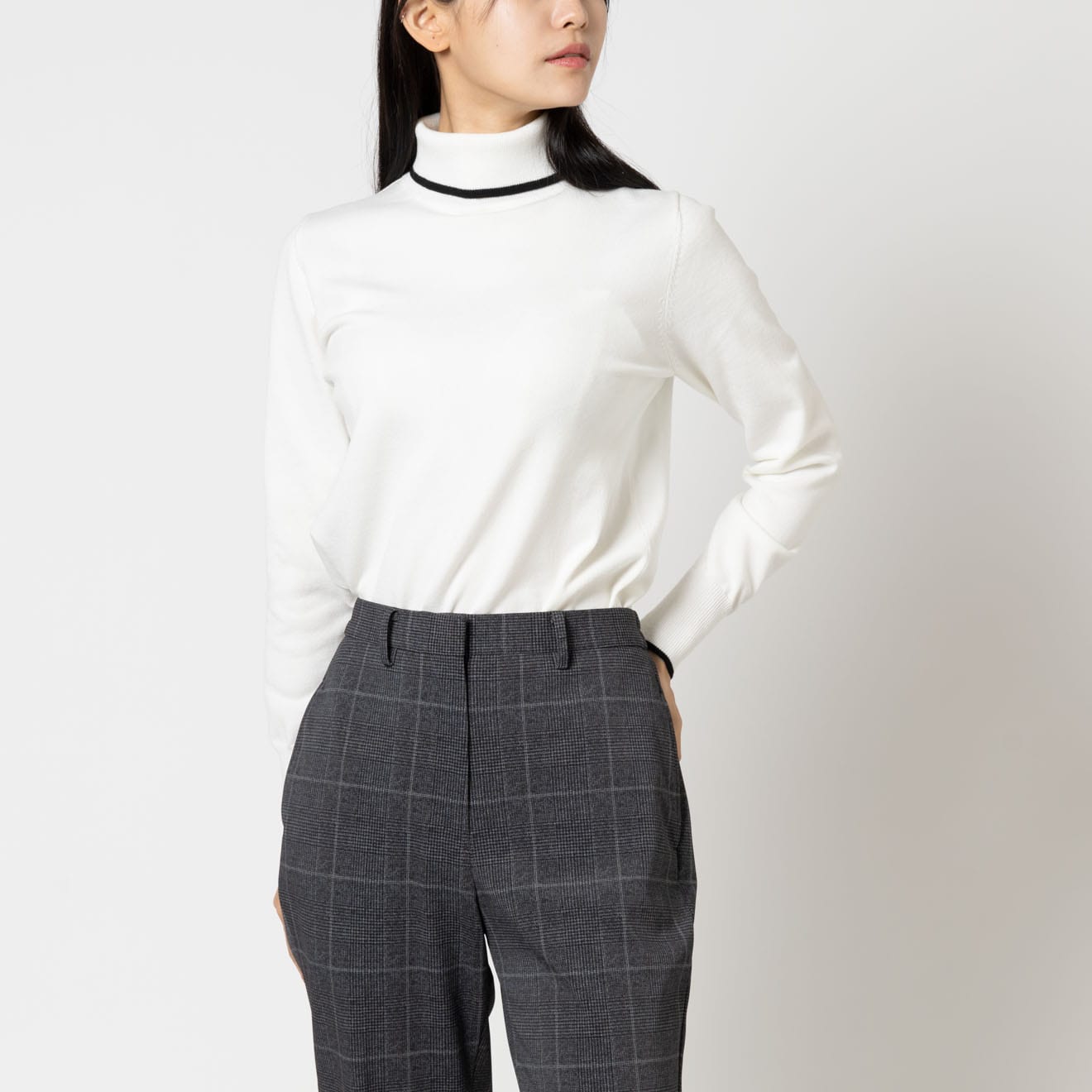 タートルネックニット ホワイト | ONLY ONLINE STORE