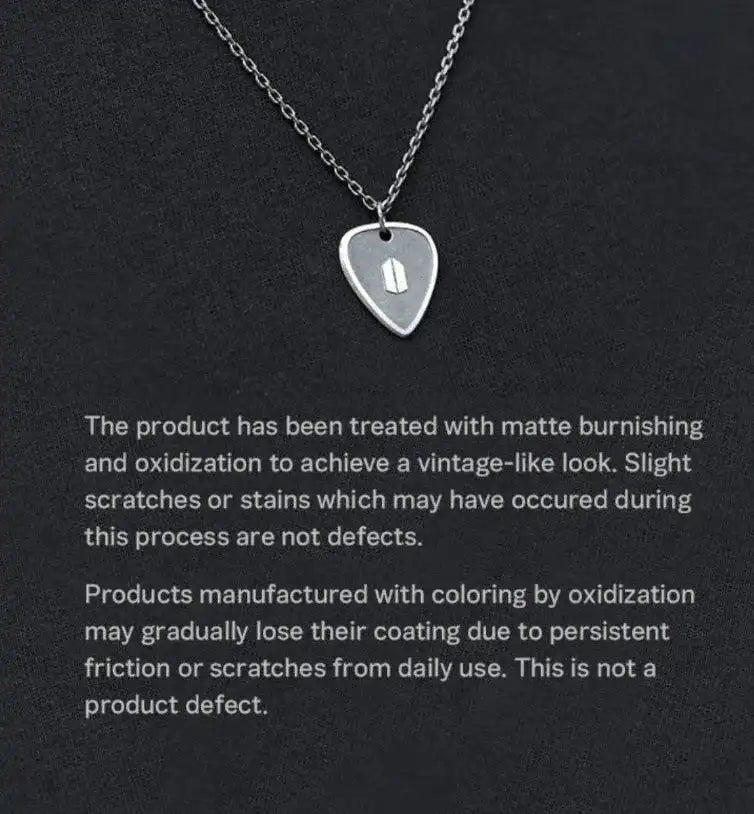Buy Suga Black Note & Guitar Pick Necklace [BTS Artist-Made